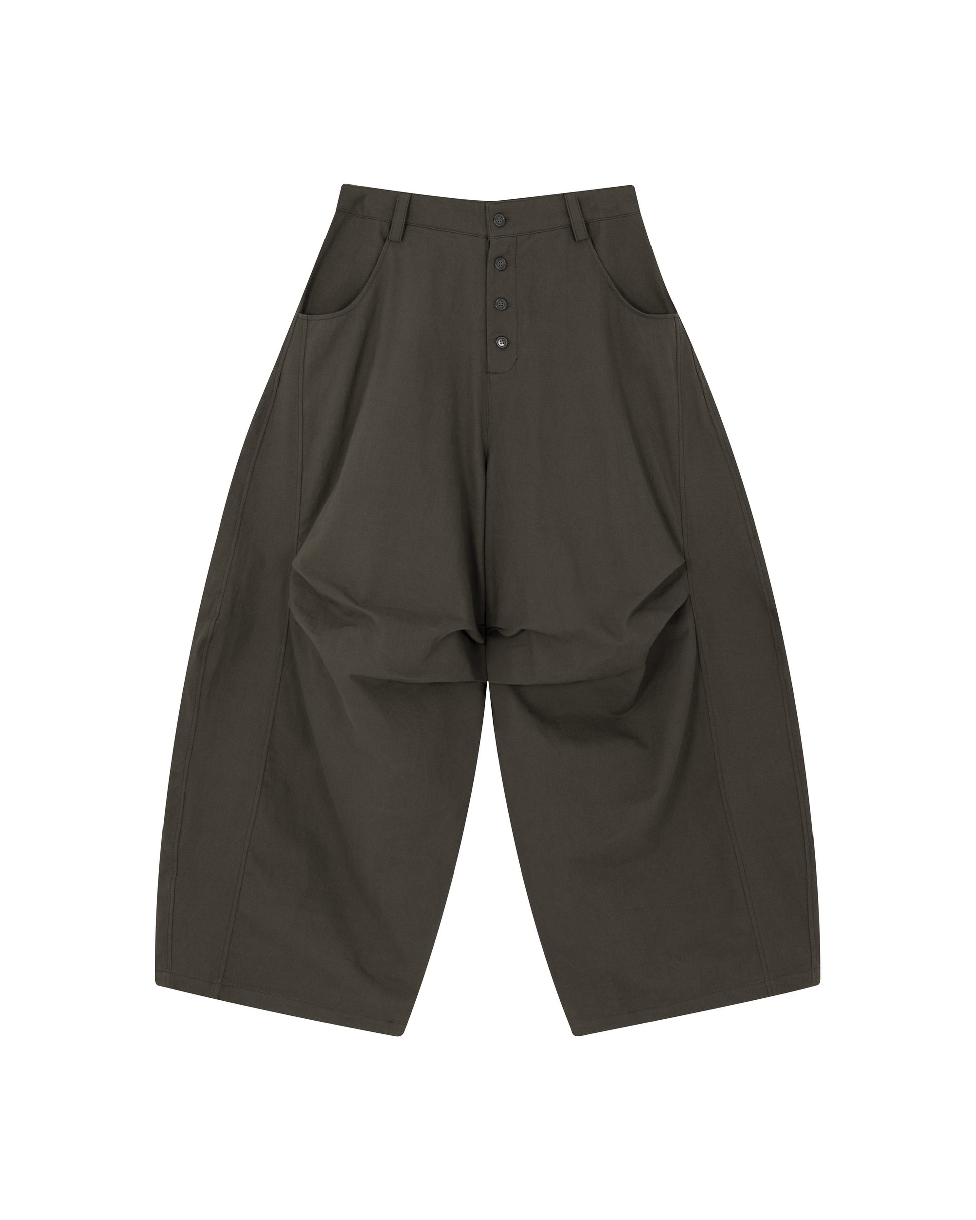 Pleated Knee Pants [Charcoal]