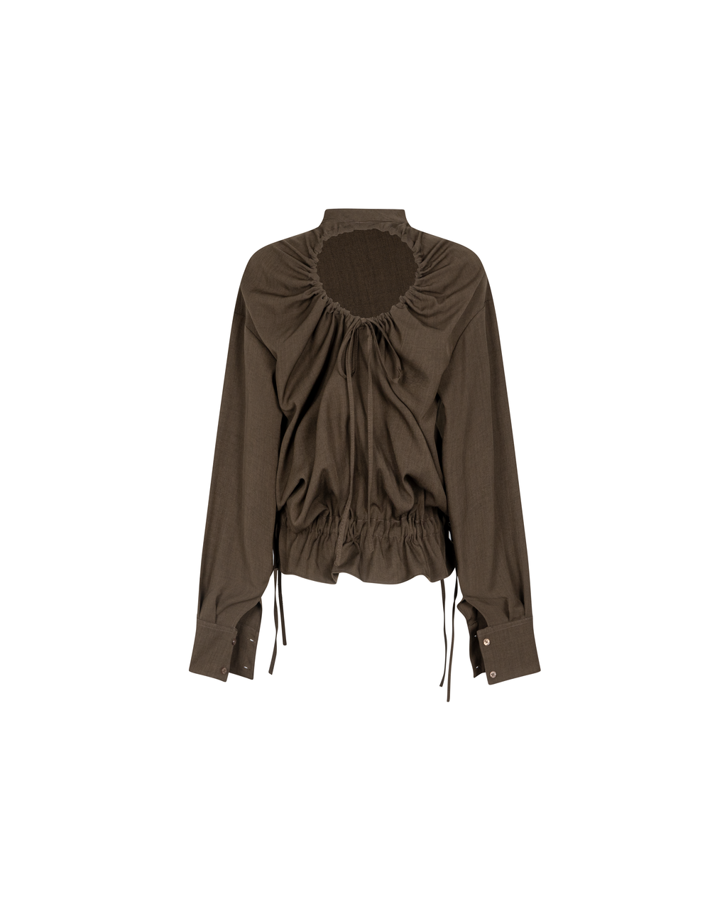 O Back Shirt [Brown]