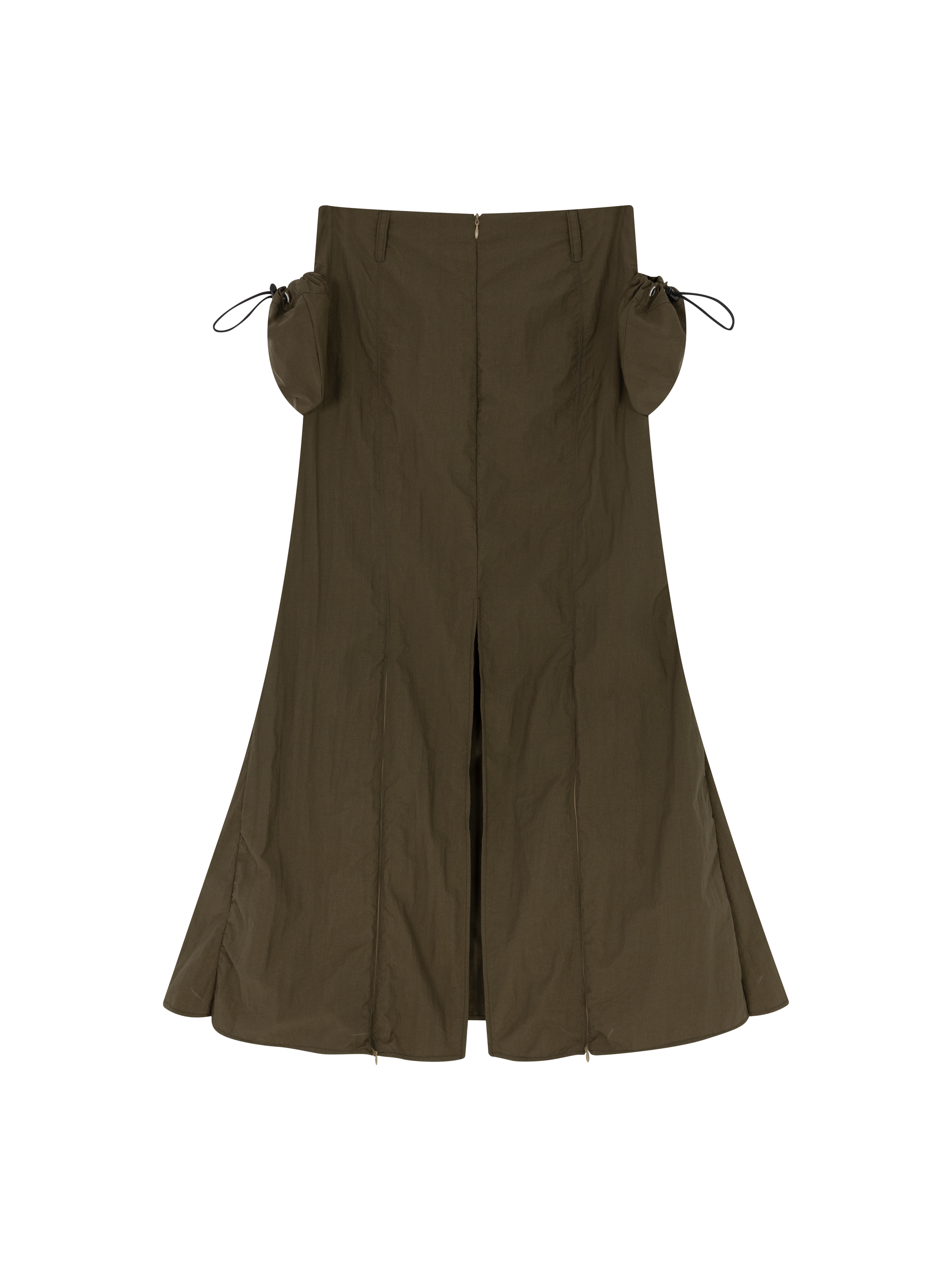 Curved Maxi Skirt [Olive]