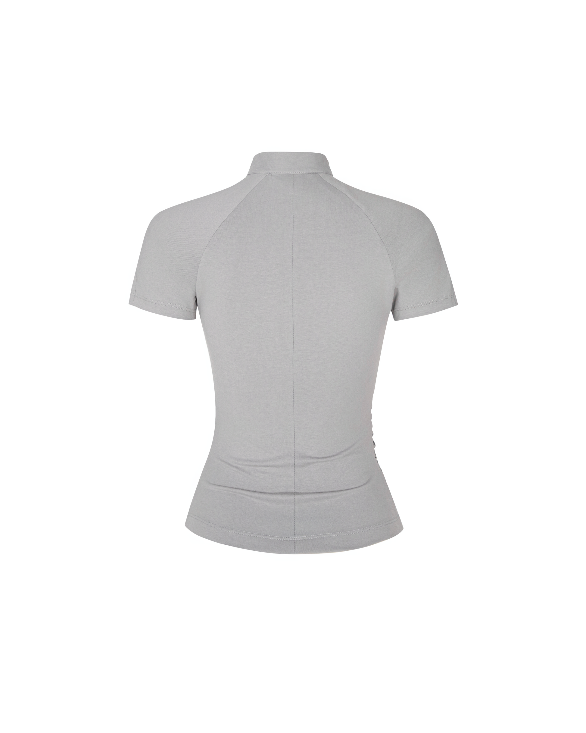 Draped Short Sleeve [Light Grey]