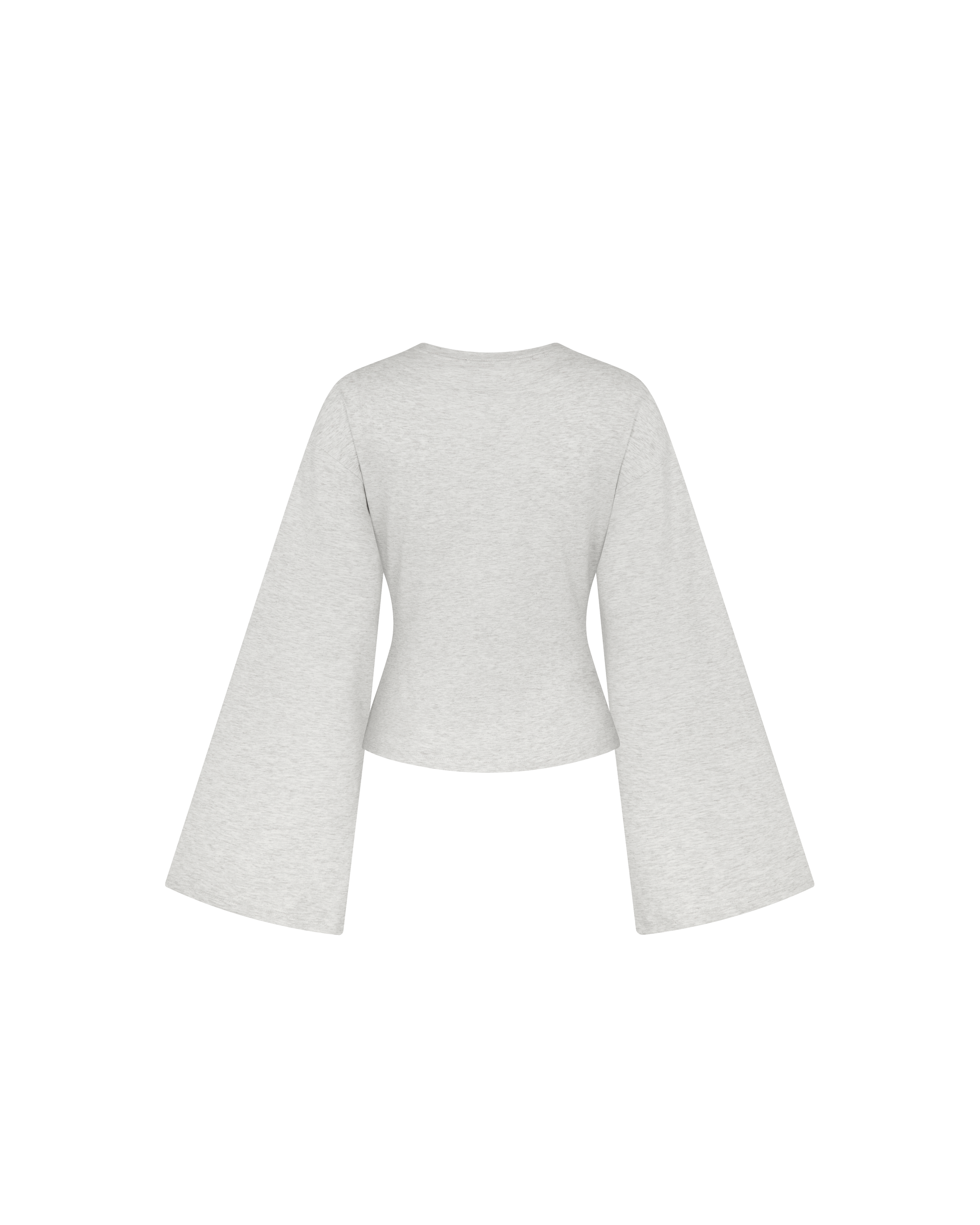 Flared Sleeve Top [Grey]