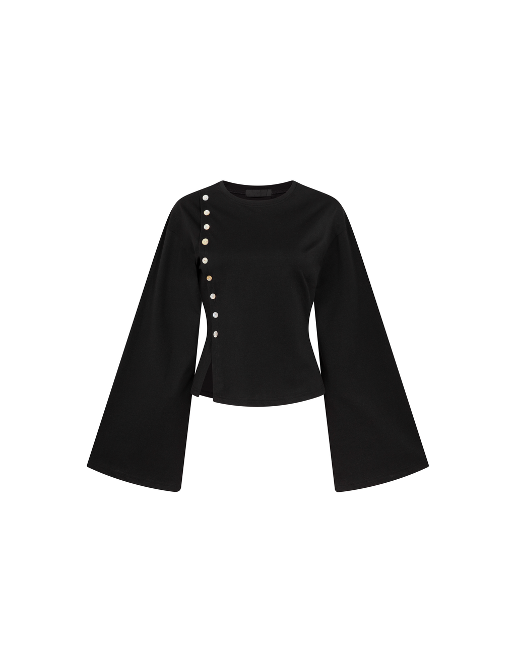 Flared Sleeve Top [Black]