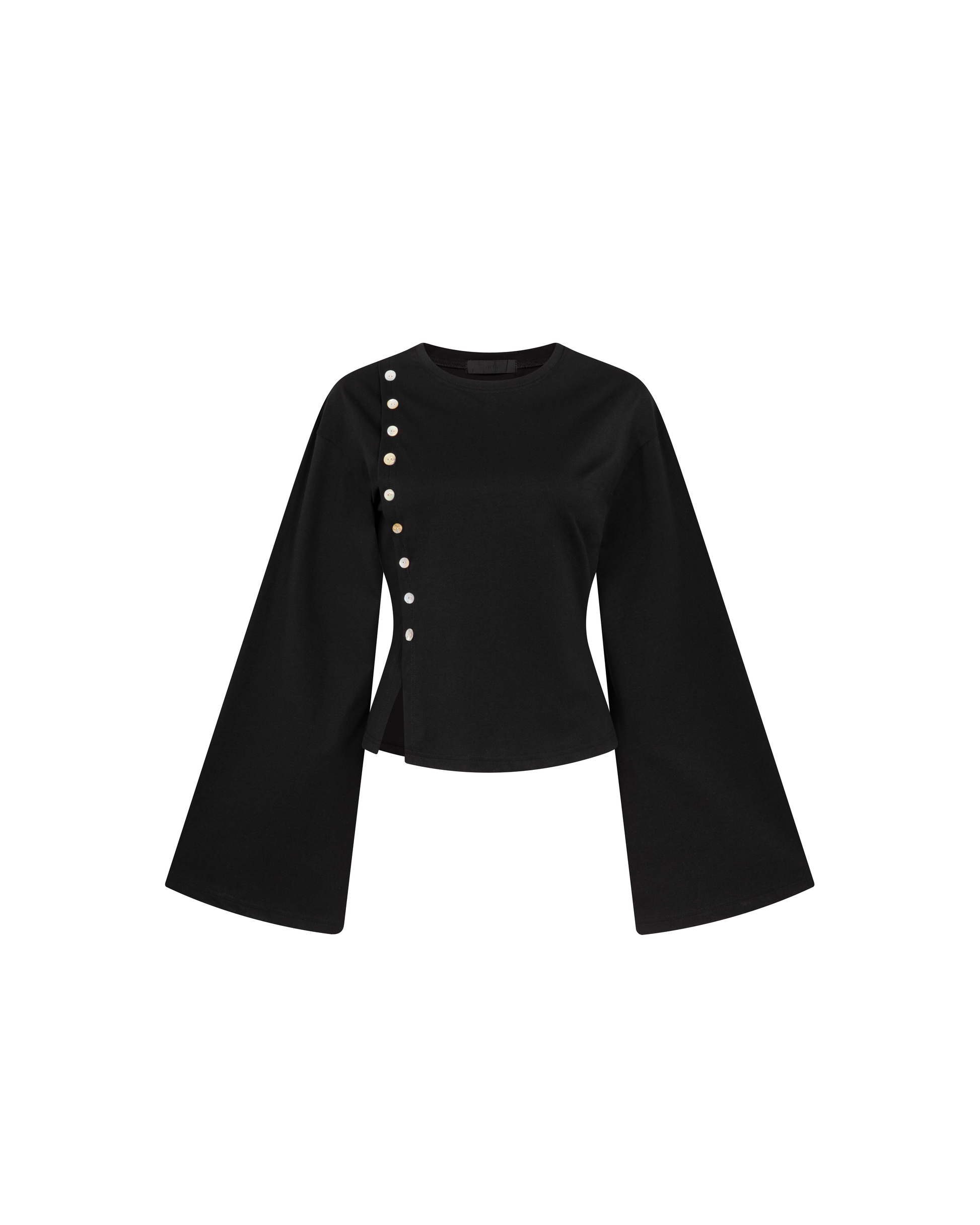 Flared Sleeve Top [Black]