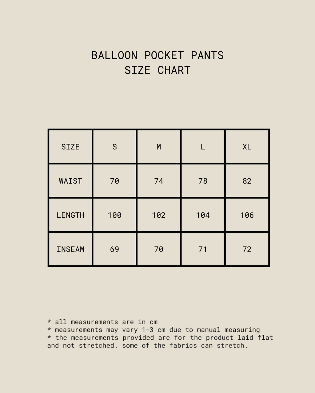 Balloon Pocket Pants [Beige]