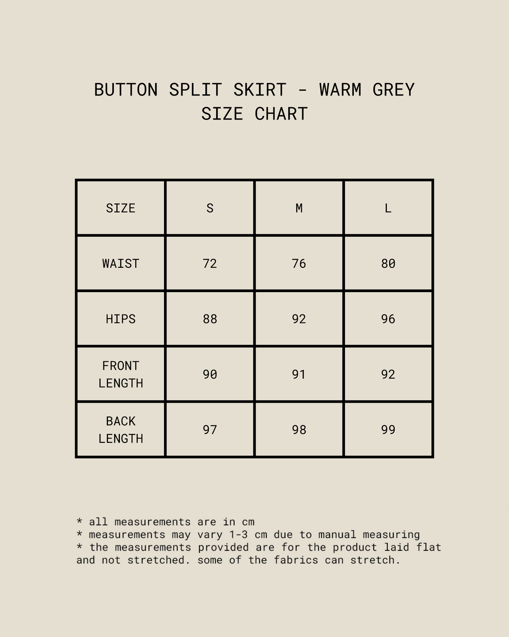 Button Split Skirt [Warm Grey]