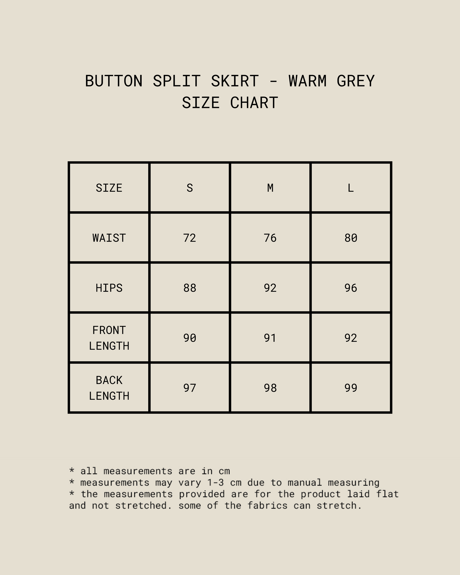 Button Split Skirt [Warm Grey]