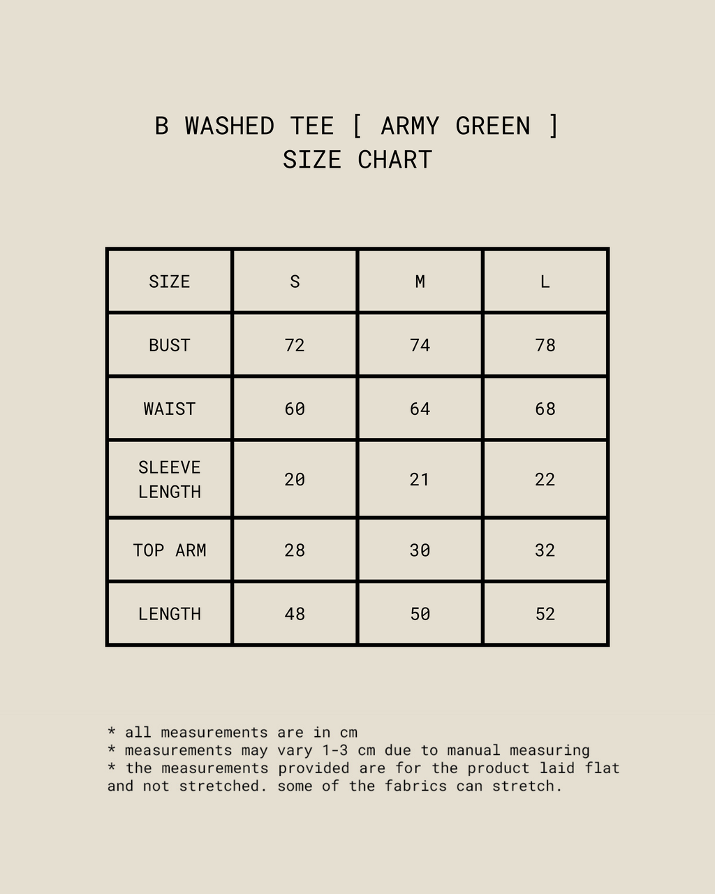 B Washed Tee [Army Green]