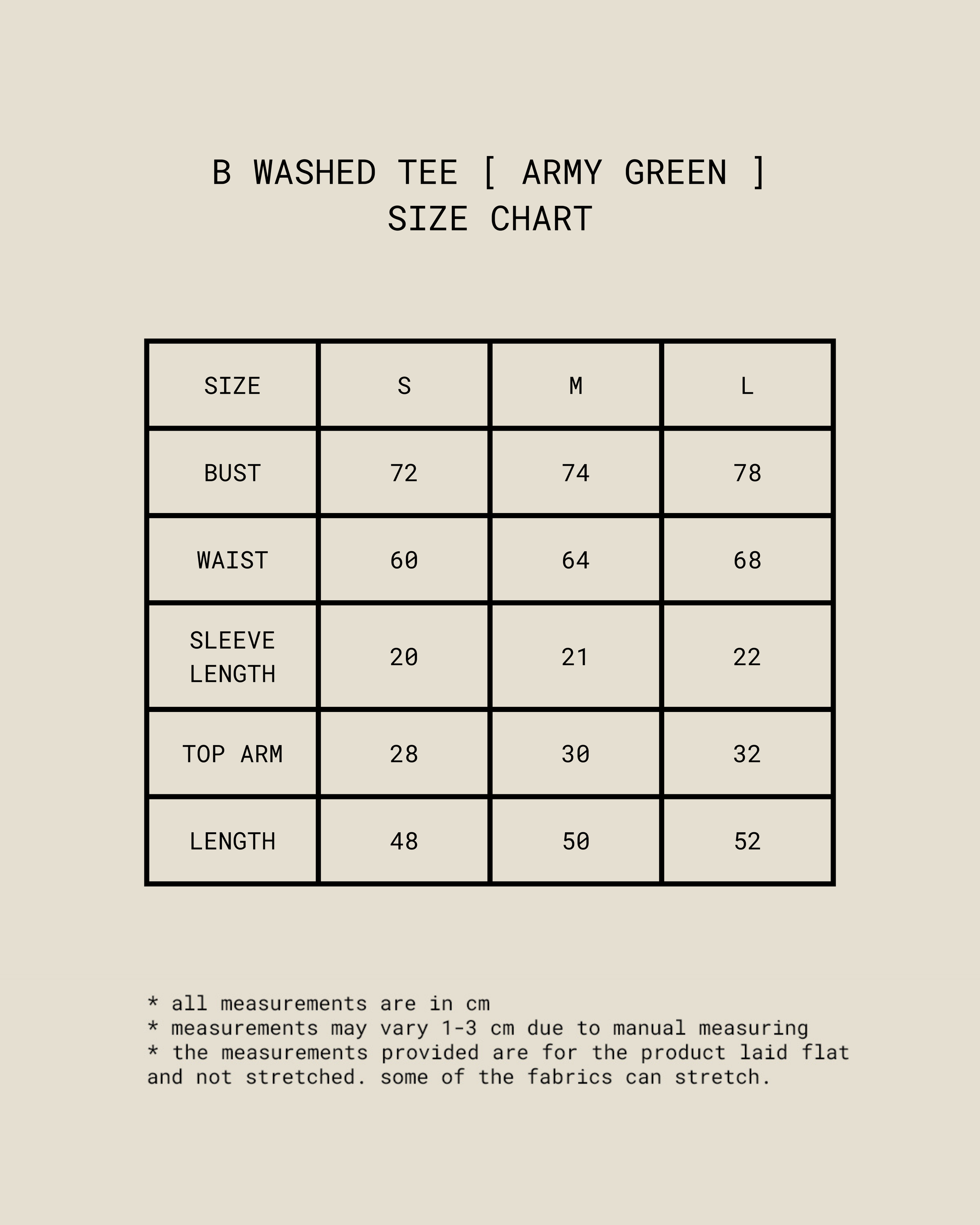 B Washed Tee [Army Green]