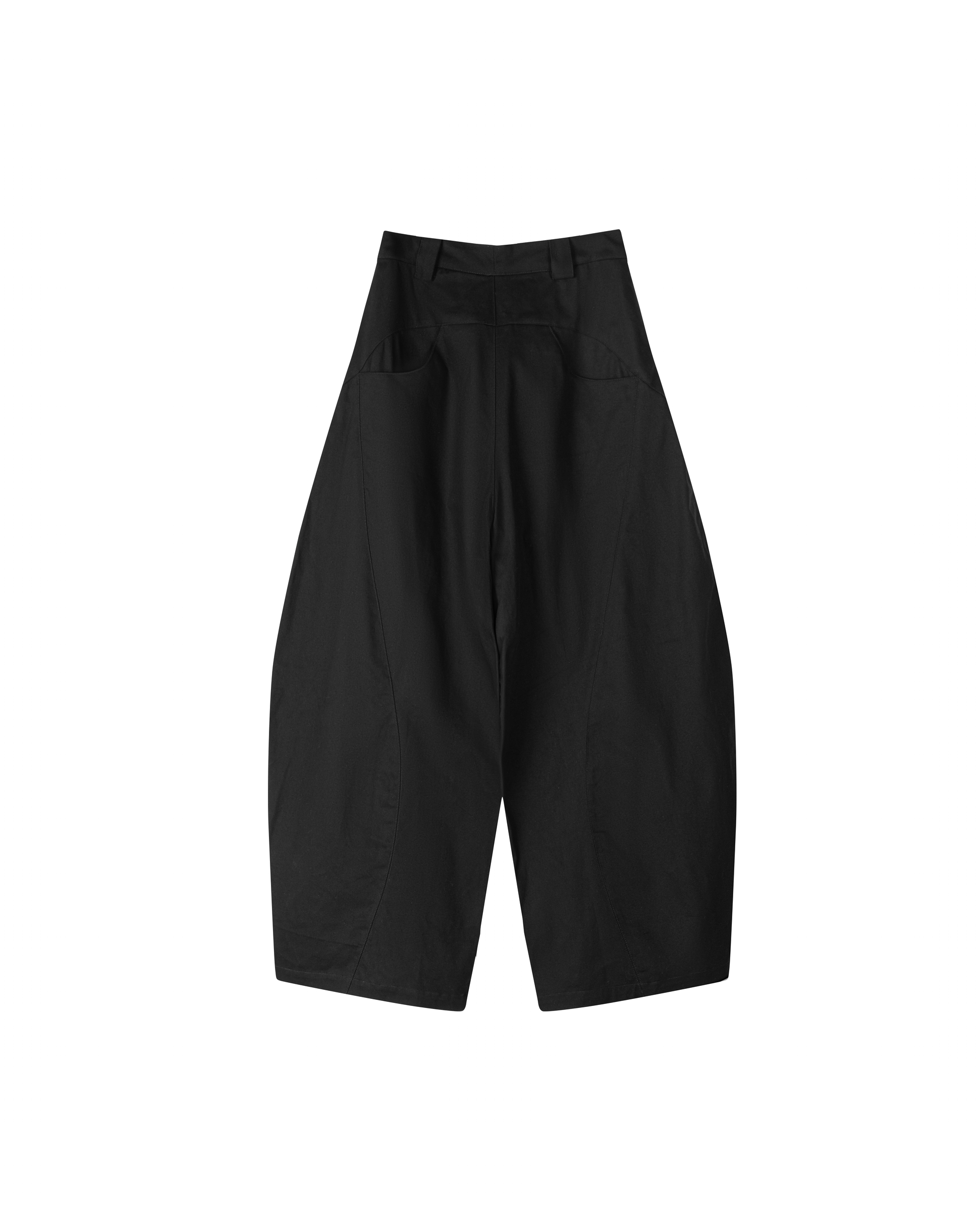 Pleated Knee Pants [Black]