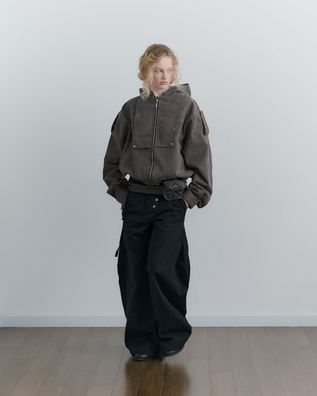 Hooded Work Jacket [Stone Brown]