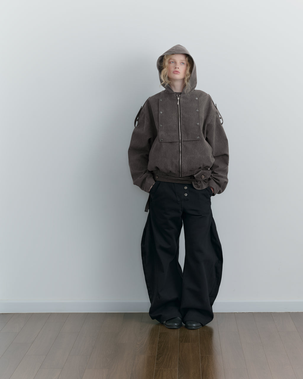 Hooded Work Jacket [Stone Brown]