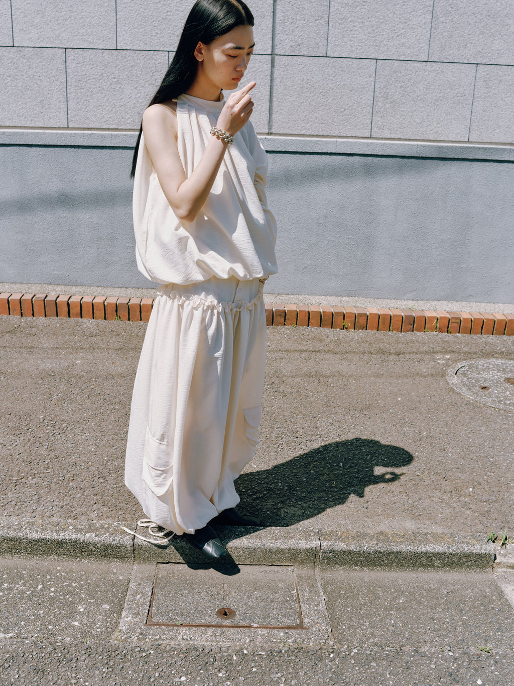 Balloon Pocket Pants [Beige]