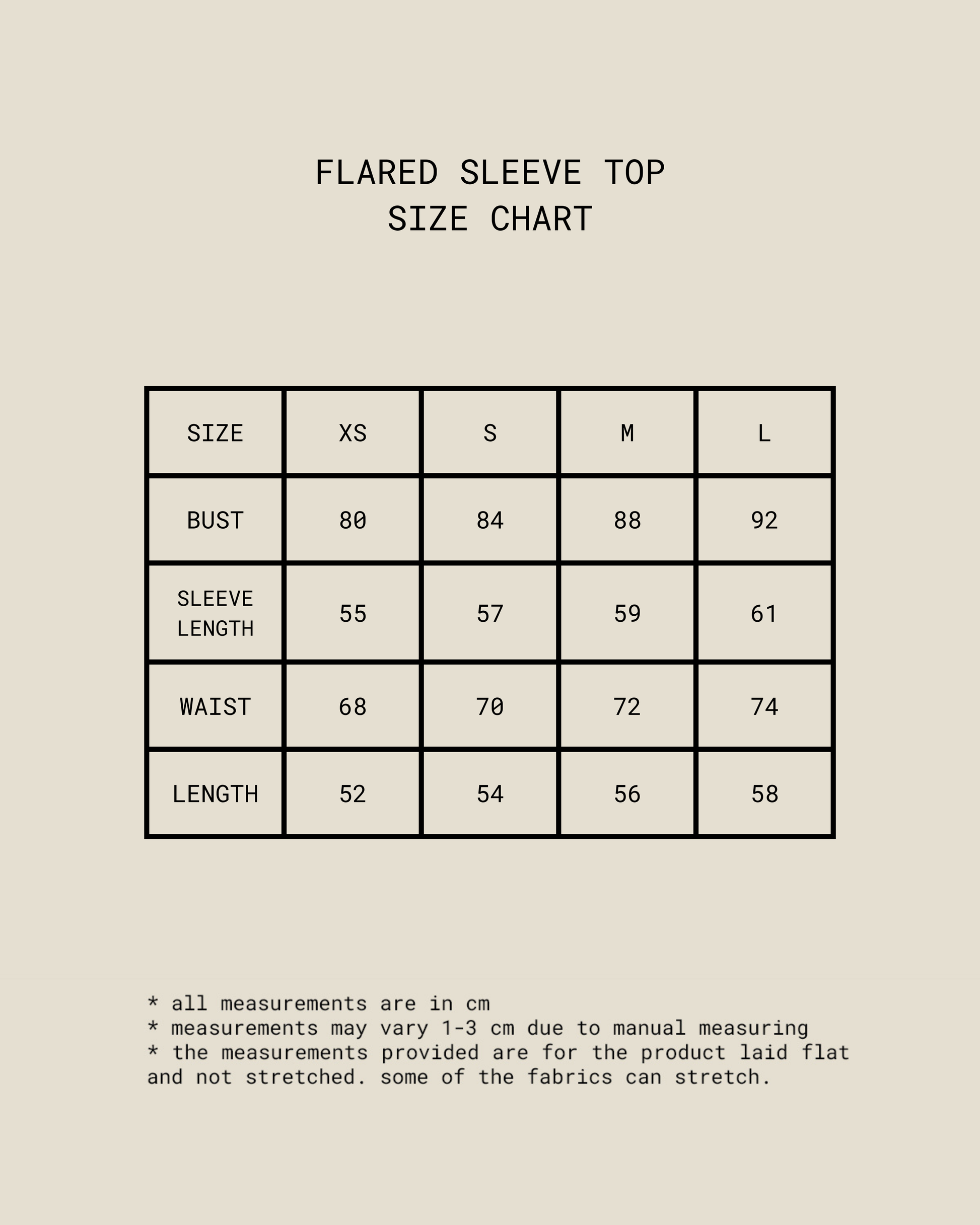 Flared Sleeve Top [Black]