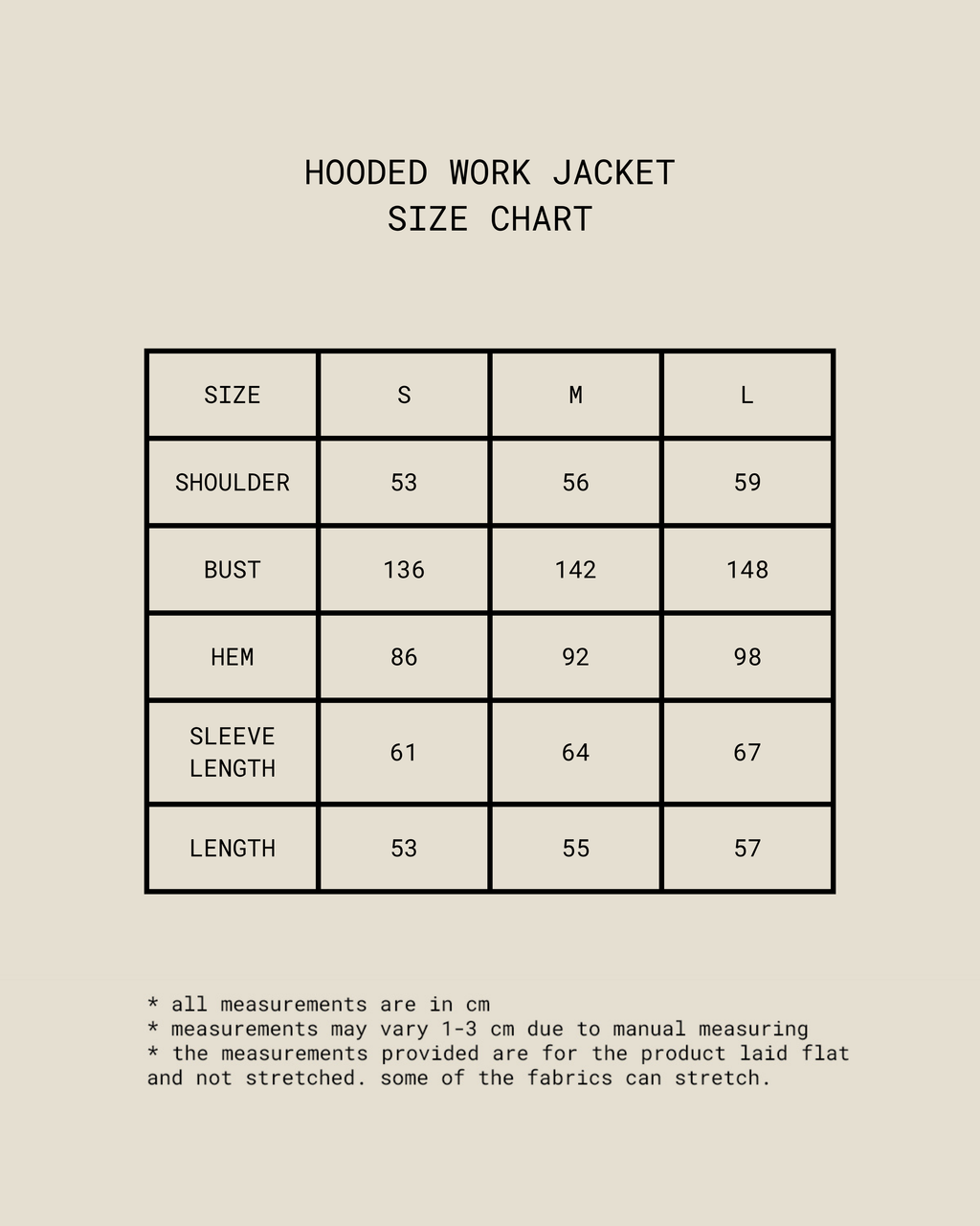 Hooded Work Jacket [Stone Brown]