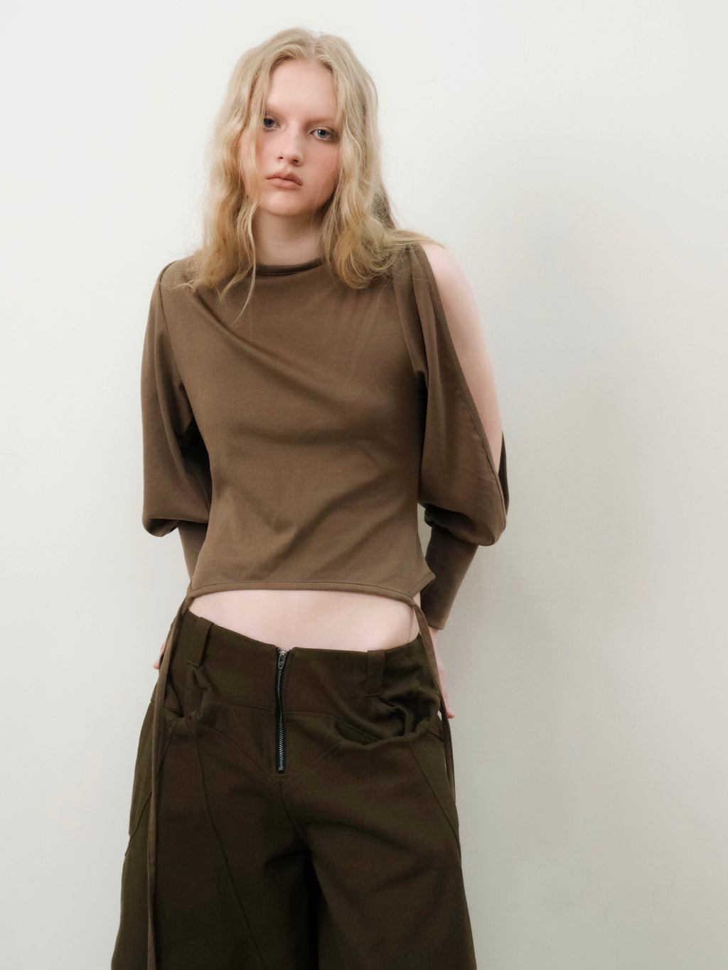 Garter Long Sleeve [Olive Brown]