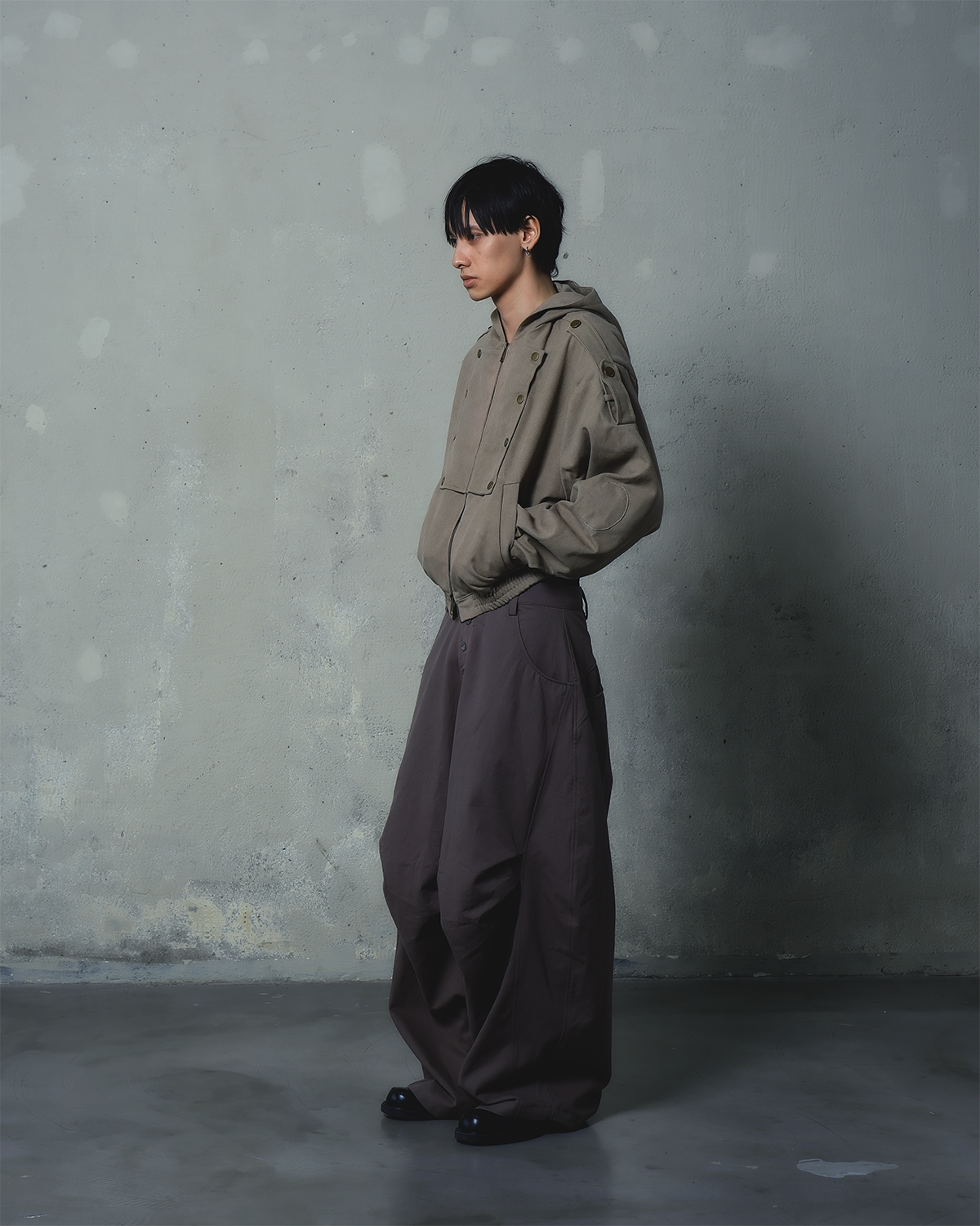 Hooded Work Jacket [Light Brown]