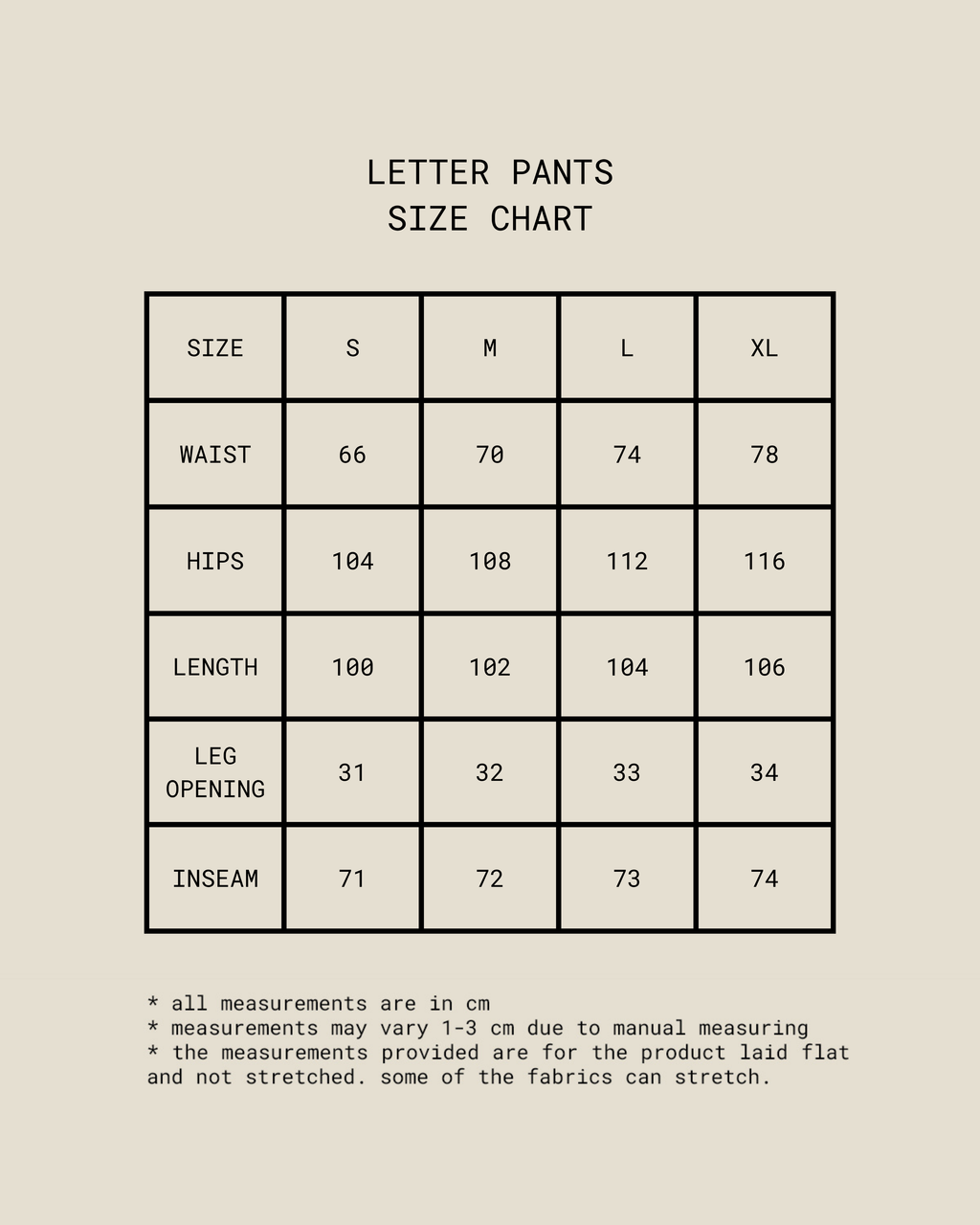 Letter Pants [Black]