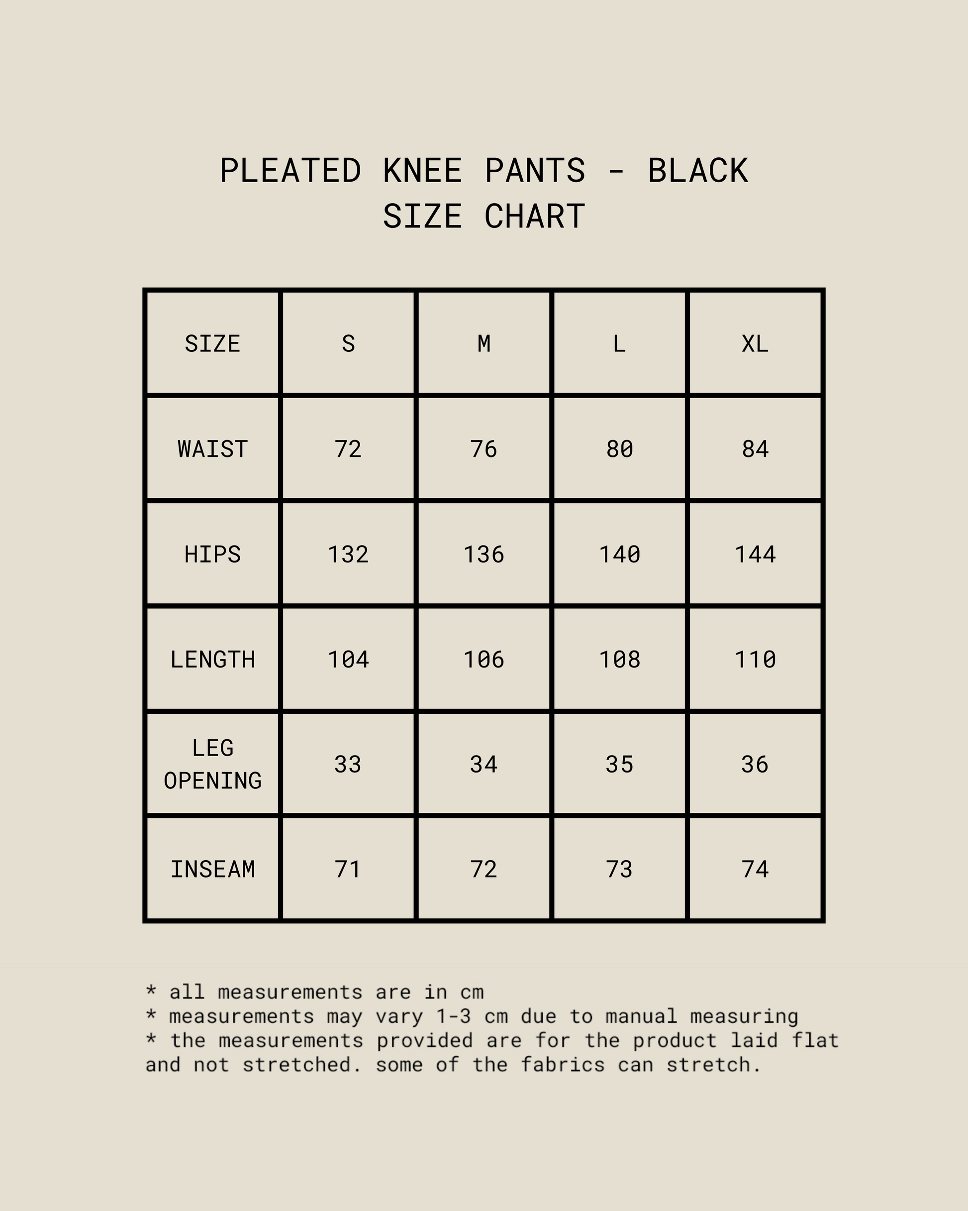 Pleated Knee Pants [Black]