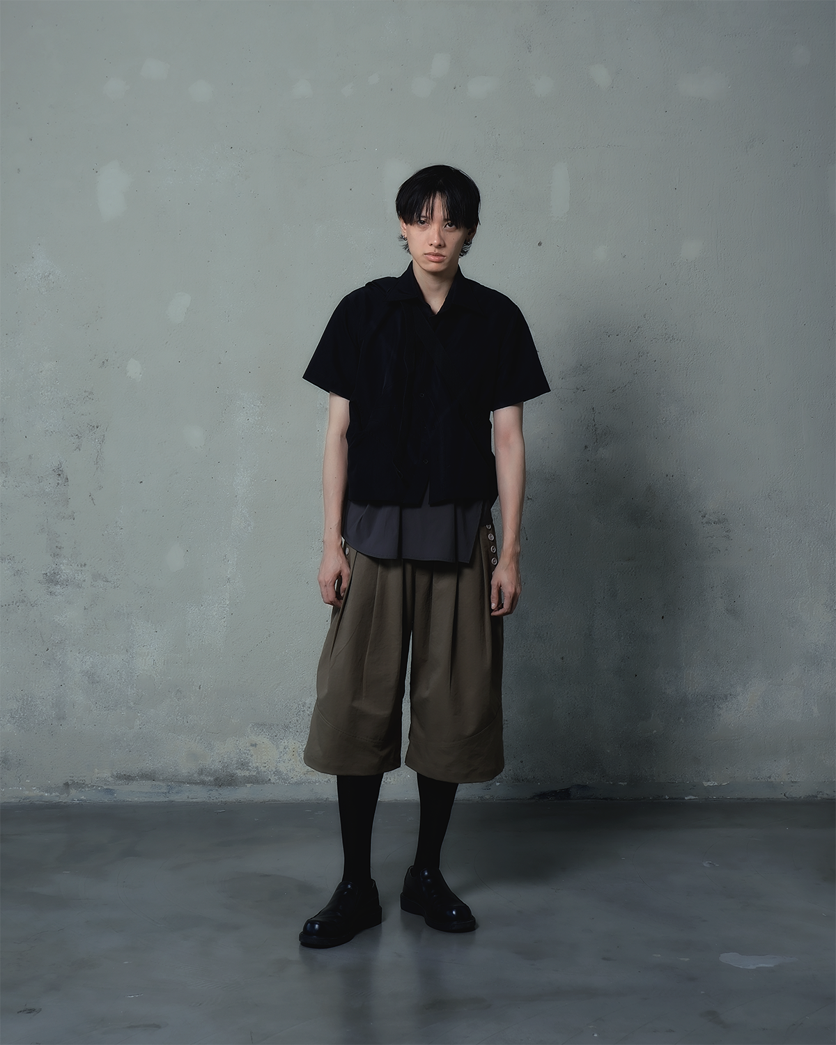 Button Shorts [Brown]