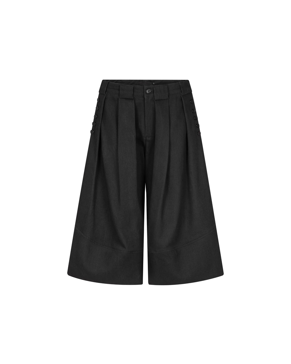Button Shorts Denim [Dark Grey]