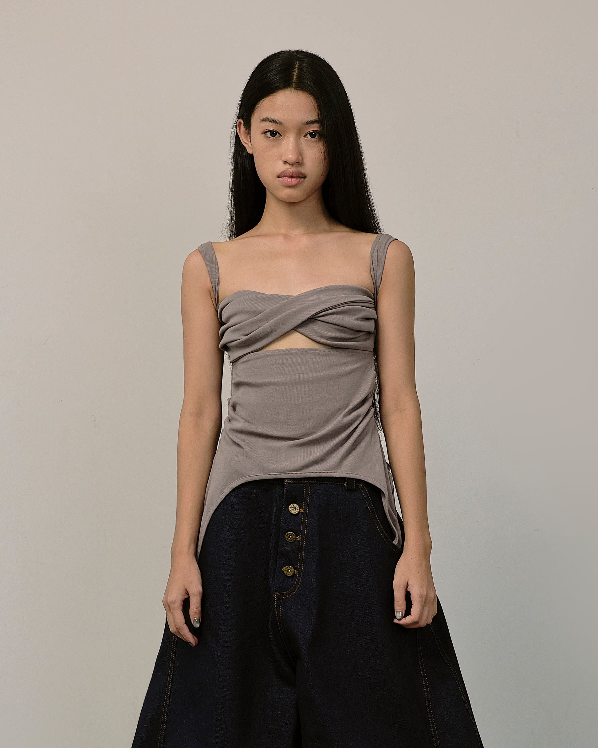 Twisted Top [Lilac Grey]